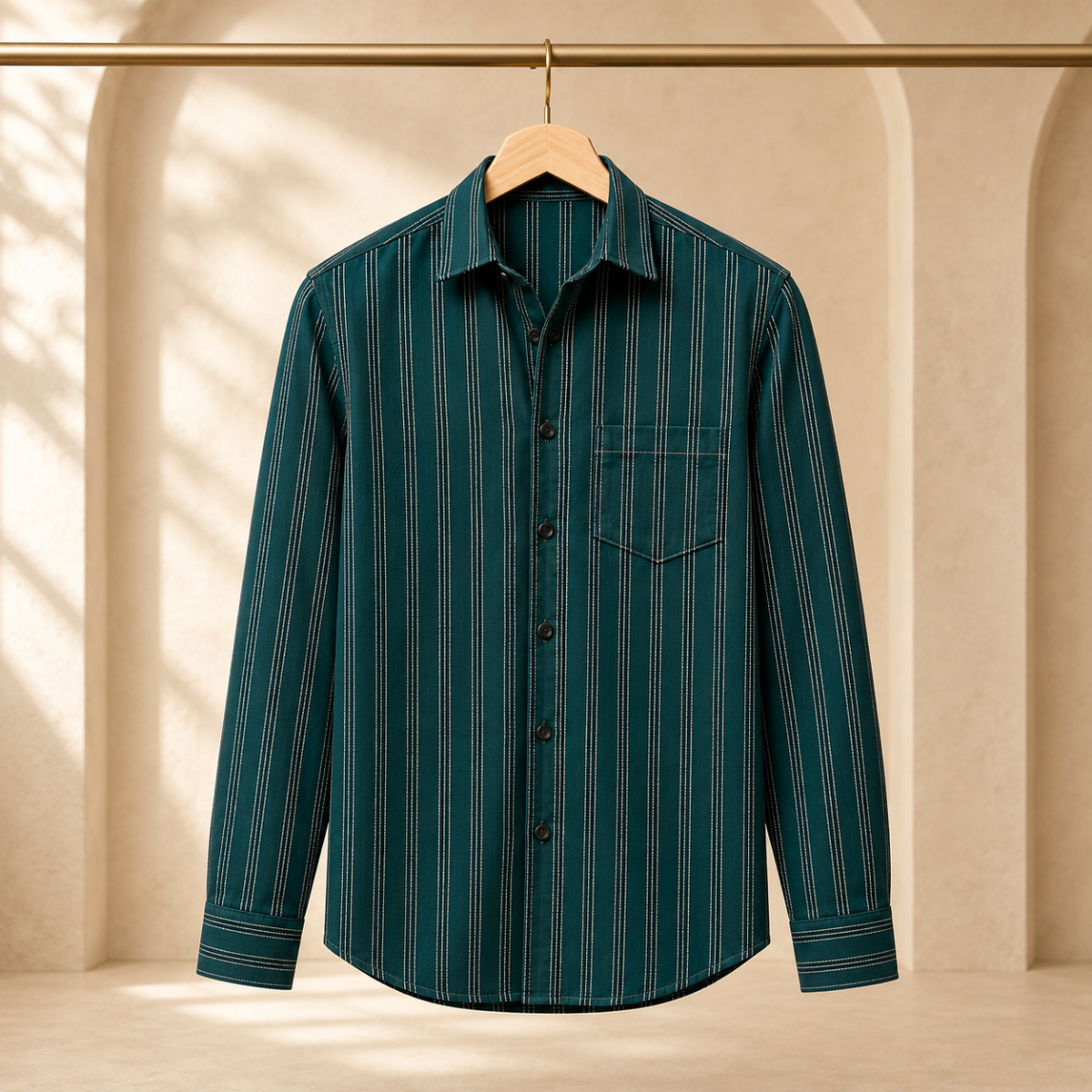 3 Pack Classic Striped Cotton Shirts ( C2 )