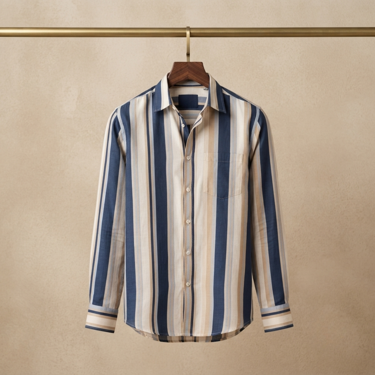 3 Pack Classic Striped Cotton Shirts ( C5 )