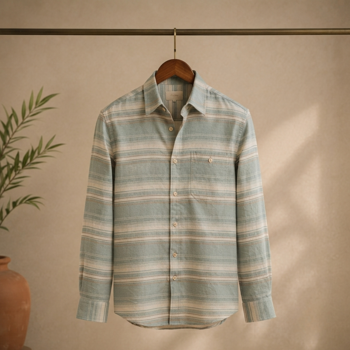 3 Pack Classic Striped Cotton Shirts ( C6 )