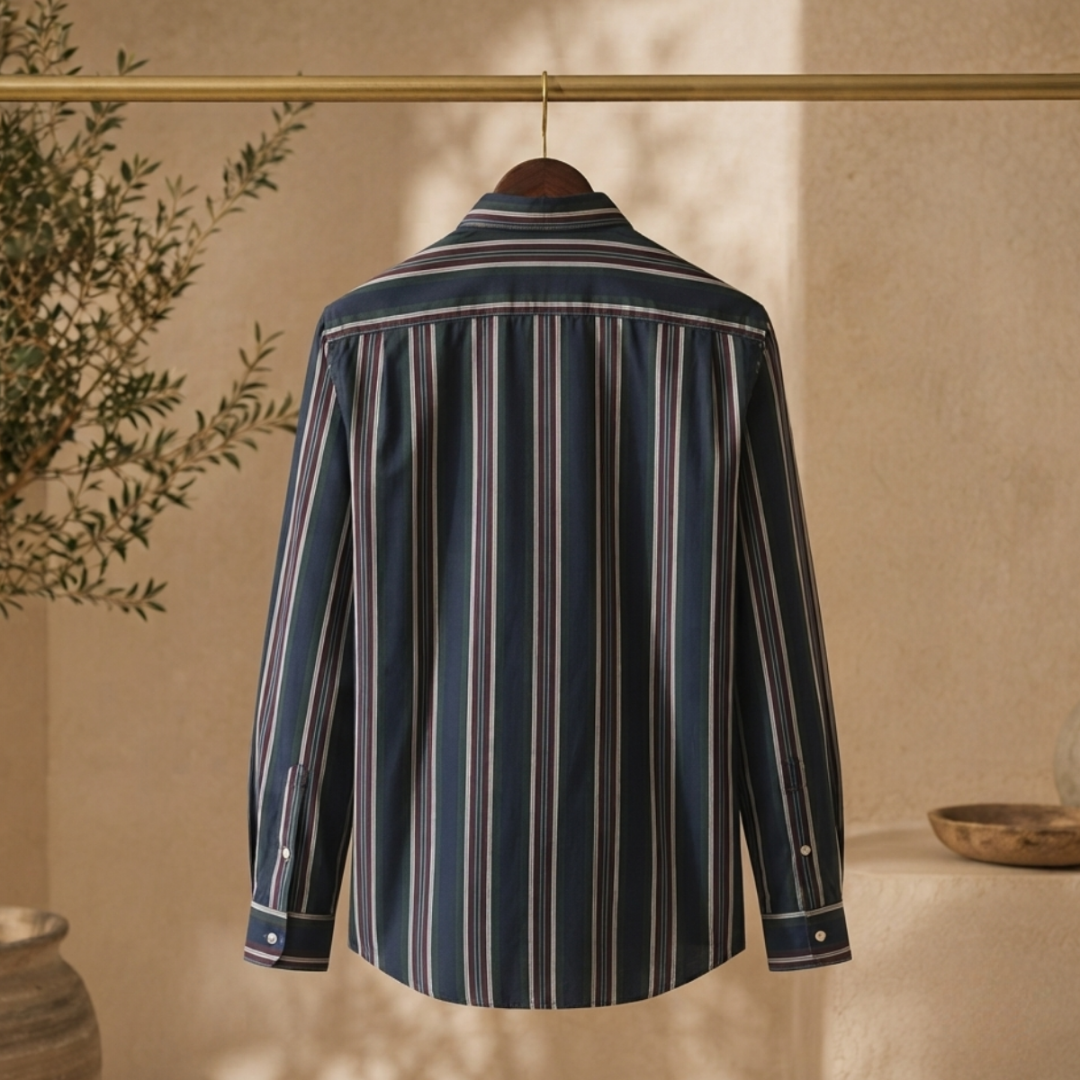 3 Pack Classic Striped Cotton Shirts ( C7 )