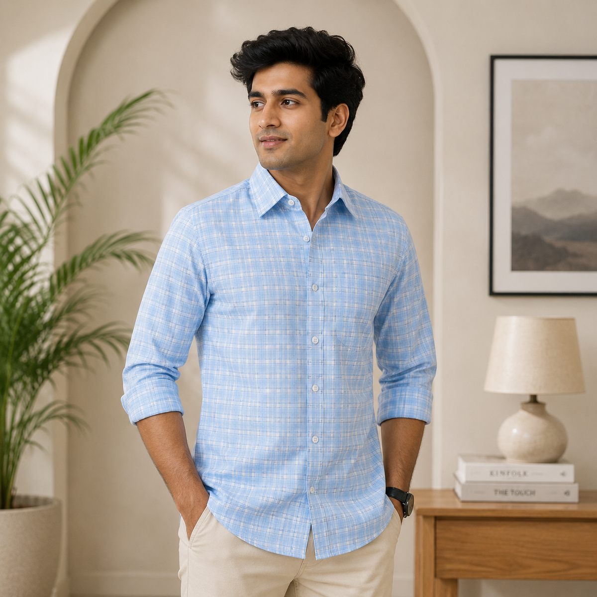 3 Pack Checked Cotton Shirts ( C-1 )