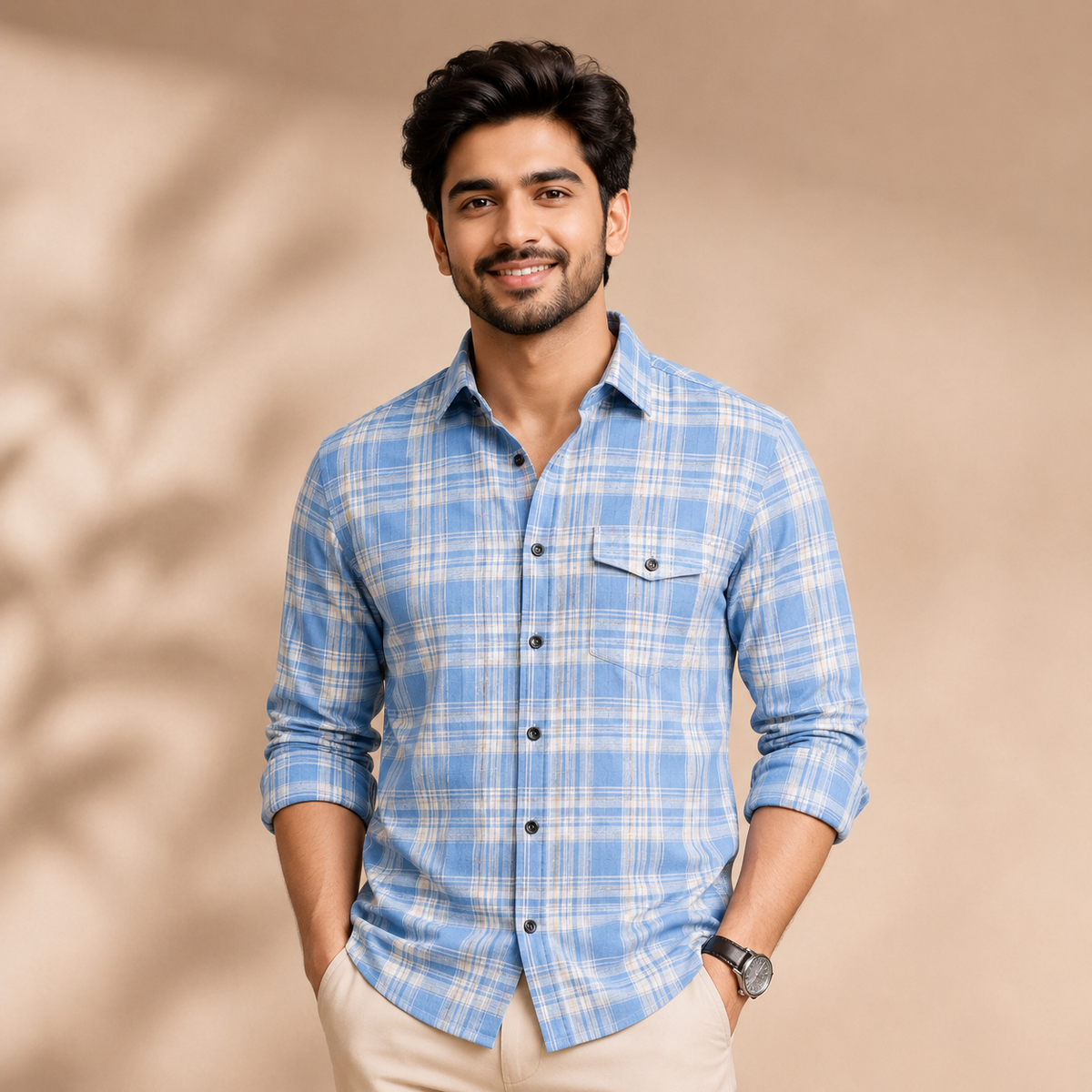 3 Pack Checked Cotton Shirts ( C-5 )