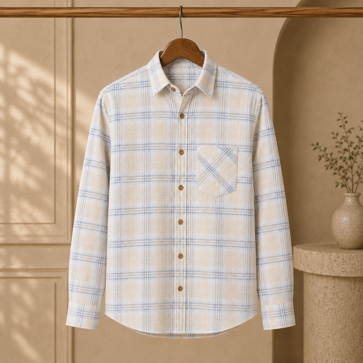 3 Pack Checked Cotton Shirts ( C-7 )